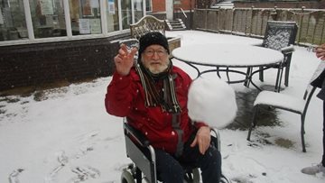 Snow business at Hinckley care home
